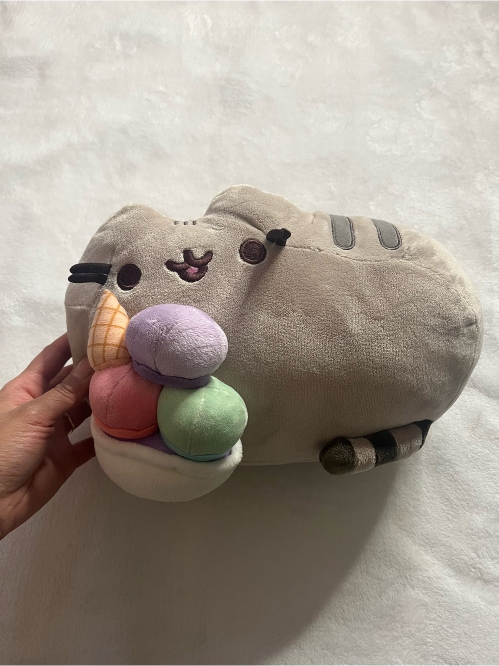 Pusheen Plush with Colorful Ice Cream Scoop